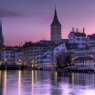 Purple skies in Zurich, CH