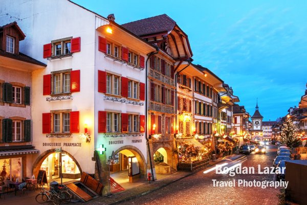 Old town of Murten / Morat, Canton de Fribourg, Switzerland