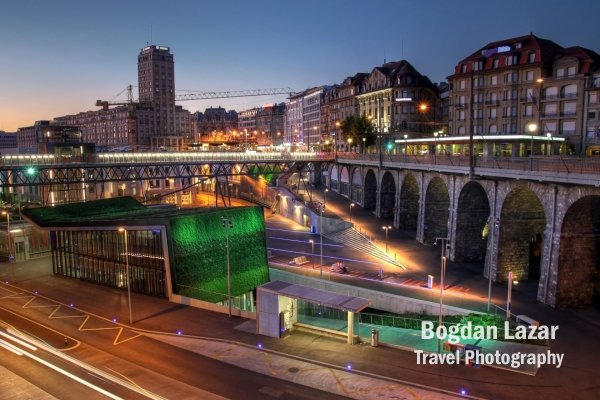 Stația metroului M2 - Lausanne-Flon, Elveția