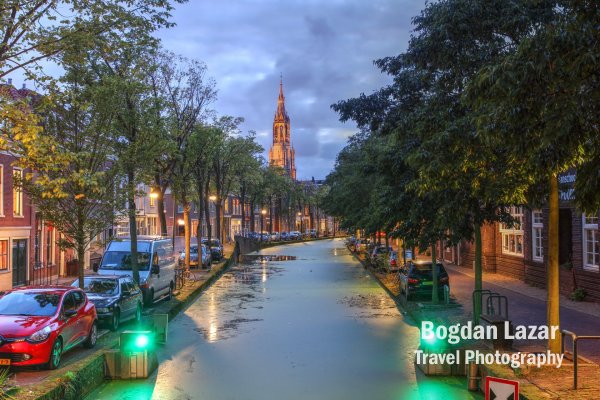 Canal in Delft, Olanda