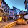 Escaliers du Marche at sundown, Lausanne, Switzerland