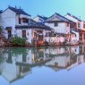 Traditional Chinese water houses in Tongli, China